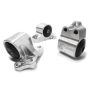 Innovative 92-95 Civic B/D Series Silver Aluminum Mounts Solid Bushings (3 Bolt)