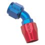 Russell Performance -10 AN Red/Blue 45 Degree Full Flow Hose End
