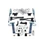 Superlift K165KG 17-19 Ford F-250 SD 4WD 4in King Rad. Arm Lift Kit w/King FR Coils & Rear Reservoir Shocks