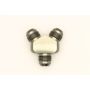 DeatschWerks 8AN Male Flare + 8AN Male Flare To 8AN Male Flare Y-Block Fitting