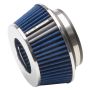EDELBROCK EDE43613 Pro-Flo Air Filter Cone 3.70 Tall Blue/Chrome