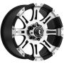 Raceline 982 Raptor 17x9in / 5x139.7 BP / 0mm Offset / 106.5mm Bore - Black & Machined Wheel