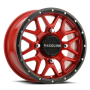 Raceline A94R Krank 14x7in / 4x110 BP / 10mm Offset / 83.8mm Bore - Red & Black Lip Wheel