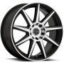 Raceline 144M Storm 17x7.5in / 5x100/5x114.3 BP / 40mm Offset / 72.62mm Bore- Black & Machined Wheel