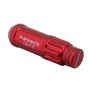 NRG 700 Series M12 X 1.5 Steel Lug Nut w/Dust Cap Cover Set 21 Pc w/Locks & Lock Socket - Red
