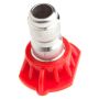 Forney 75157 Pressure Washer Accessories, Quick Connect Spray Nozzle, Blasting, 0-Degree-by-4.5mm, Red