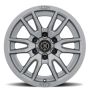 ICON 2417858347TT Vector 6 17x8.5 6x5.5 0mm Offset 4.75in BS 106.1mm Bore Titanium Wheel