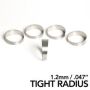 Ticon 109-08901-0014 Industries 3.5in 45 Degree 1D CLR 1mm/.039in Wall Titanium Pie Cuts - 5pk