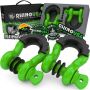 Rhino USA RNO-GRN-SHACKLES 3/4In D-Ring Shackle Set (2-Pack)(Green)