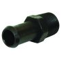 Moroso 65389 Air/Oil Separator Fuel Line Fitting - 3/8in to 1/2in Hose - Straight - Black - Single