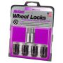 McGard Wheel Lock Nut Set - 4pk. (Cone Seat) 1/2-20 / 3/4 & 13/16 Dual Hex / 1.46in. Length - Black