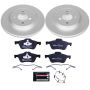 PowerStop ESK5724 Genuine Geomet Coated Rotors, ECE-R90 Brake Pads + Hardware Kit