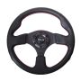 NRG Reinforced Steering Wheel (320mm) Leather w/Red Stitch