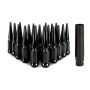 Mishimoto MMLG-SP1215-20BK Steel Spiked Lug Nuts M12x1.5 20pc Set - Black