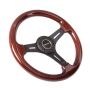 NRG Classic Wood Grain Steering Wheel (330mm) Wood Grain w/Matte Black 3-Spoke Center