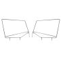 Rugged Ridge Upper Door Skin Frames 87-95 Jeep Wrangler YJ