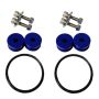 Torque Solution Universal Billet Bumper Quick Release Kit Universal Blue