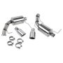 ROUSH 2011-2014 Ford Mustang V6 Enhanced Sound Dual Axle-Back w/ Round Tips