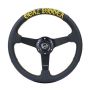 NRG RST-037MB-PR-GD Sport Steering Wheel (350mm / 1.5in Deep) Black Leather/Gold Stitch w/Matte Black Solid Spokes