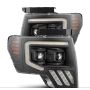 AlphaRex 880481 09-14 Ford F-150 PRO-Series Projector Headlights Plank Style Black w/Activ Light/Seq Signal