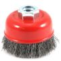 Forney 72755 Wire Cup Brush, Coarse Crimped with 5/8-Inch-11 Threaded Arbor, 2-3/4-Inch-by-.014-Inch