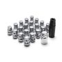 Wheel Mate 32926SSP Muteki SR35 Close End Lug Nuts w/ Lock Set - Satin Silver 12x1.50 35mm