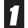 Hardline DD43W-1 Dirt Digits 3pk 4 in. - High Gloss Number 1 - White