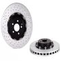 Brembo 09.8880.23 Premium Floating Two Piece UV Coated Vented Drilled And Slotted Brake Rotor