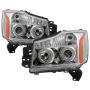SPYDER 5077097 Xtune Nissan Titan 04-14 Projector Headlights LED Halo Chrome PRO-JH-NTI04-LED-C