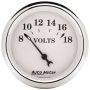 AUTOMETER ATM1692 Old Tyme White 2 1/16in Voltmeter 8-18