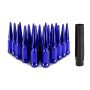 Mishimoto MMLG-SP1215-20BL Steel Spiked Lug Nuts M12x1.5 20pc Set - Blue
