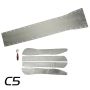 Design Engineering 50530 Transmission Tunnel Plate Shield Kit Chevy Corvette C5 5pc