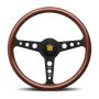 MOMO ind35ma0b Indy Steering Wheel 350 mm - Magoany Wood/Brshd Black Spokes