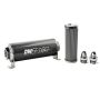 DeatschWerks 8-03-160-100K-8 Stainless Steel 8AN 100 Micron Universal Inline Fuel Filter Housing Kit (160mm)