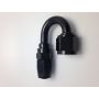 Fragola -10AN Male Rad Fitting x 180 Degree Pro-Flow Hose End - Black