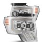 AlphaRex 880482 09-14 Ford F-150 PRO-Series Projector Headlights Plank Style Chrm w/Activ Light/Seq Signal