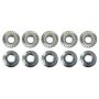 Moroso 38834 Zinc Serrated Flange Nuts - M8 X 1.25 (10 Pack)