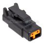 NAMZ MDP-2B Deutsch DTM 2-Position Plug w/2 Stamped Terminals & Wedgelock - Black (HD 74112-98BK)