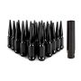 Mishimoto MMLG-SP1215-24BK Steel Spiked Lug Nuts M12 x 1.5 24pc Set Black
