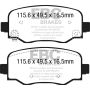 EBC DP62237 15+ Fiat 500X 1.4 Turbo Greenstuff Rear Brake Pads