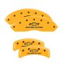 MGP 4 Caliper Covers Engraved F & R Chevy Racing Yellow Finish Black Char 1988 Chevrolet Corvette
