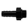 DeatschWerks 6-02-0501-B 6AN ORB Male to 3/8in Male Triple Barb Fitting (Incl O-Ring) - Anodized Matte Black