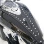 Mustang Motorcycle 93220 Mustang 10-14 Honda VT1300C Sabre, 10-16 VT1300C Stateline Cruiser Tank Bib w/Studs - Black