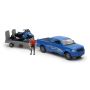 New Ray Toys SS-37406A Pickup with Polaris Switchback Snomobile and Figurine Set/ Scale - 1:18