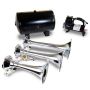Kleinn Air Horns HK8 Kleinn Triple Chrome Horn Kit w/150 PSI Waterproof 3.0 gal Air Tank