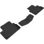 3D MAXpider 2019-2020 Volvo S60 / V60 / 2020 V60 Cross Country Kagu 2nd Row Floormats - Black