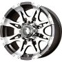 Raceline 982 Raptor 17x9in / 6x139.7 BP / 0mm Offset / 106.1mm Bore - Black & Machined Wheel