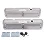 EDELBROCK EDE41769 Valve Cover Kit Classic Finned SBM LA
