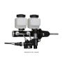 Wilwood 261-14250-BK Tandem Remote M/C Kit w L/H Brkt & Prop Valve - 15/16in Bore Black-W/Pushrod