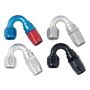 Fragola -4AN x 150 Degree Power Flow Hose End - Black